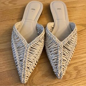 Zara cream flats
